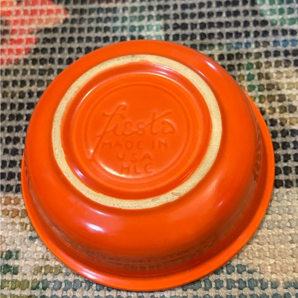Vintage * EUC Fiesta Atomic Red Small Dessert Fruit Bowl Retro Collectible Dish - Picture 5 of 8